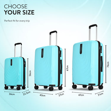 Aeropostale The Curvy Eagle Hard Luggage Sky Light Cabin