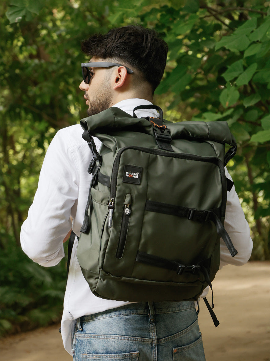bodypack prodiger vacation 2.0 laptop backpack olive WITZMAN Travel for Men Women Carry-on Convertible Duffel Backpack proof day Daypack Hiking Backpack A-LAB Model