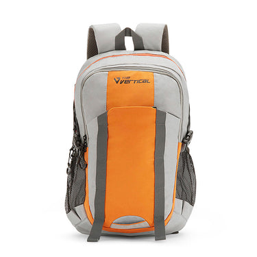 The Vertical Voyage Unisex Slim Polyester Water Resistant Backpack Gray