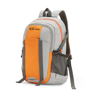 The Vertical Voyage Unisex Slim Polyester Water Resistant Backpack Gray