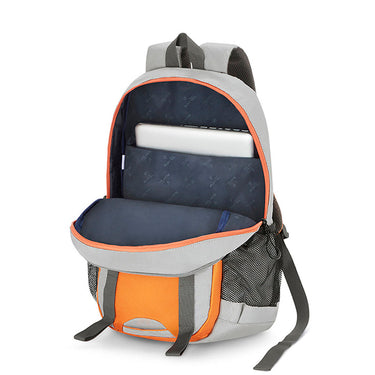 The Vertical Voyage Unisex Slim Polyester Water Resistant Backpack Gray