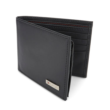Tommy Hilfiger Ottawa Mens Leather Passcase Wallet Black
