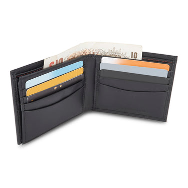 Tommy Hilfiger Ottawa Mens Leather Passcase Wallet Black