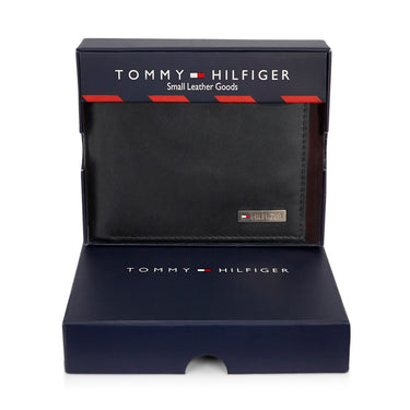 Tommy Hilfiger Ottawa Mens Leather Passcase Wallet Black