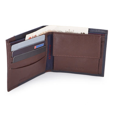 Tommy Hilfiger Mudcreek Mens Leather Global Coin Wallet Navy
