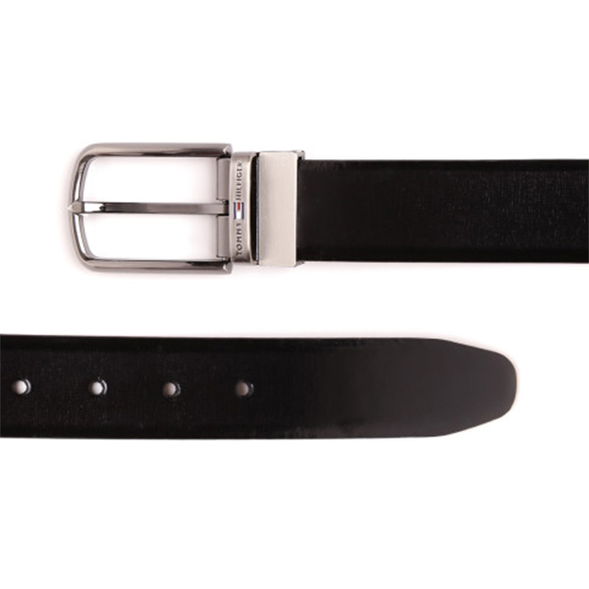 Tommy Hilfiger Kalmath Mens Reversible Leather Belt Black + Brown Small Size