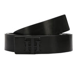 Tommy Hilfiger Herveys Men's Classic Solid Leather Belt-Black