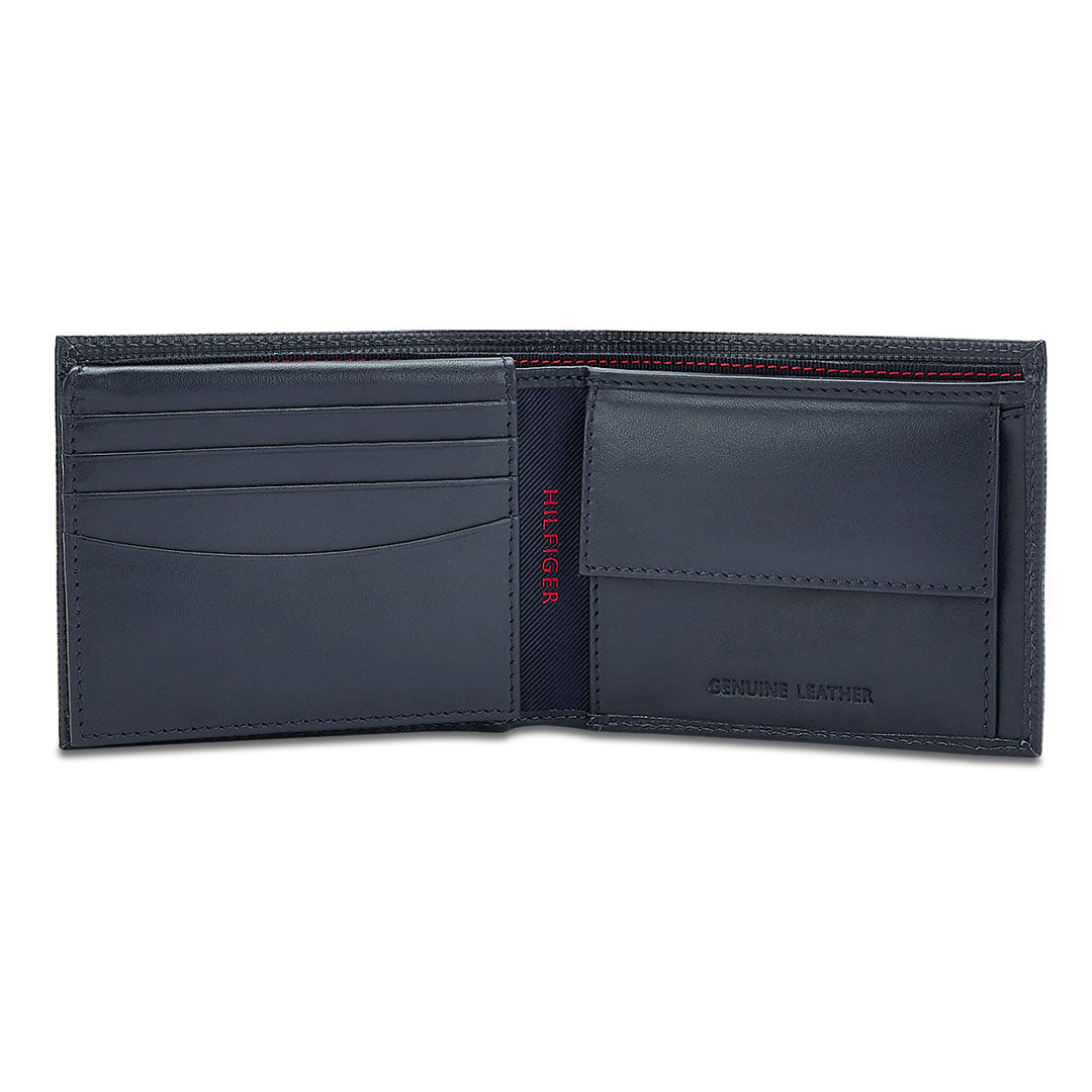 Tommy Hilfiger Romont Plus Mens Leather Global Coin Wallet Navy