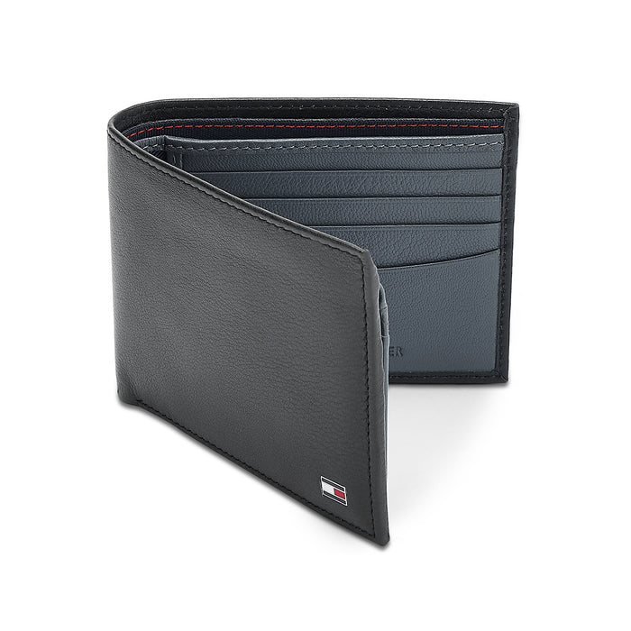Tommy Hilfiger Remington Plus Mens Leather Passcase Wallet Black