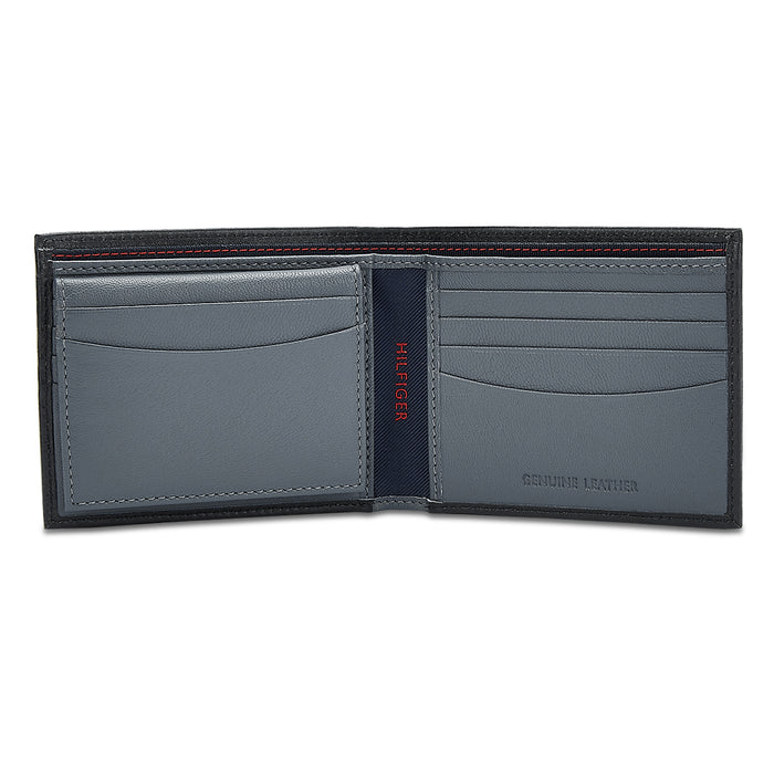 Tommy Hilfiger Remington Plus Mens Leather Passcase Wallet Black