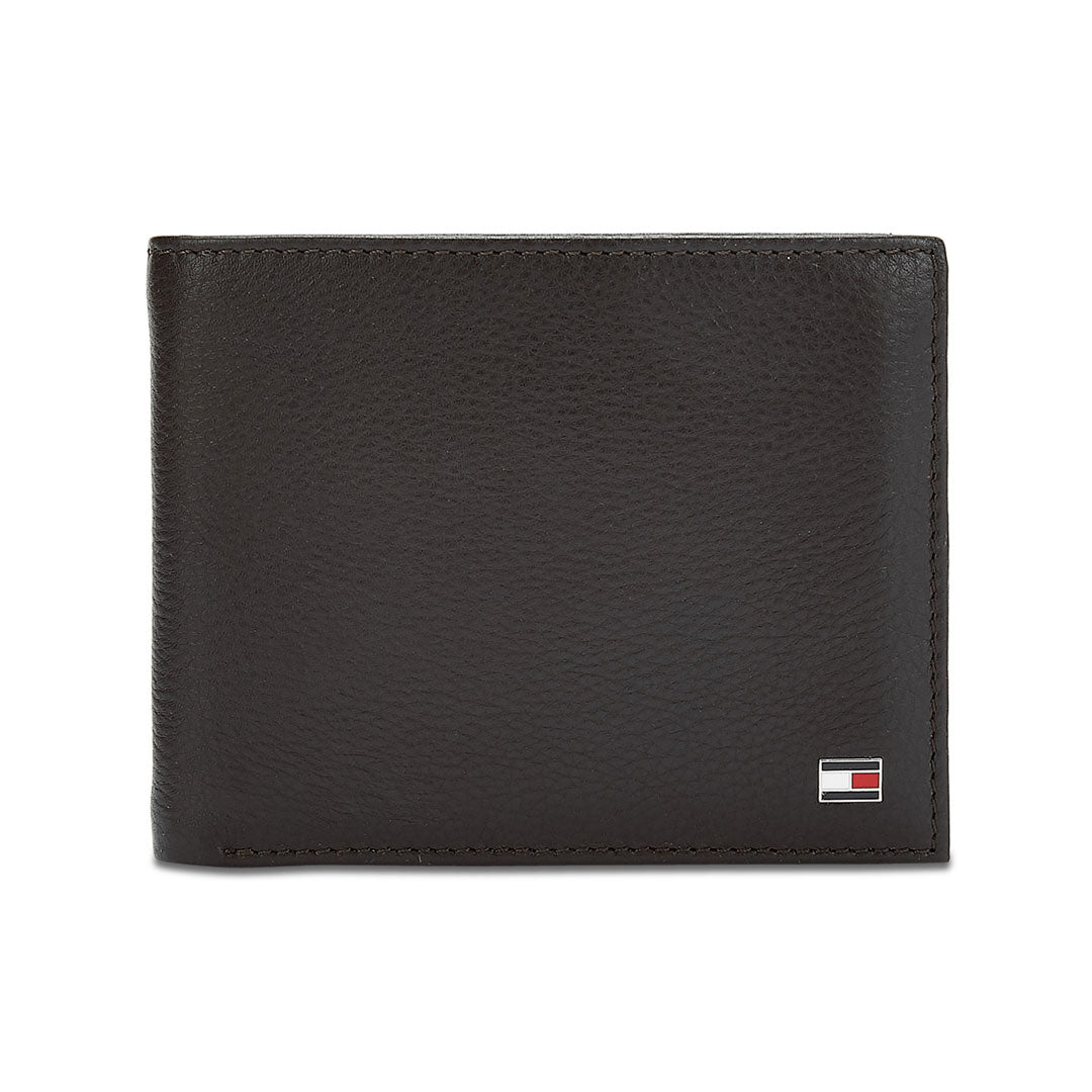 Tommy Hilfiger Remington Plus Mens Leather Passcase Wallet Brown