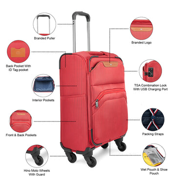 Tommy Hilfiger Edge Soft Luggage Burgundy