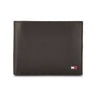 Tommy Hilfiger Bison Mens Leather Passcase Wallet Brown