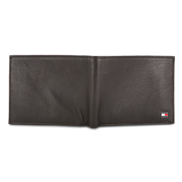 Tommy Hilfiger Bison Mens Leather Passcase Wallet Brown