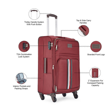Tommy Hilfiger Dayton Club Soft Luggage Luggage Burgundy