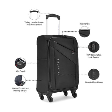 Tommy Hilfiger Seattle Unisex Polyester Soft Luggage Black