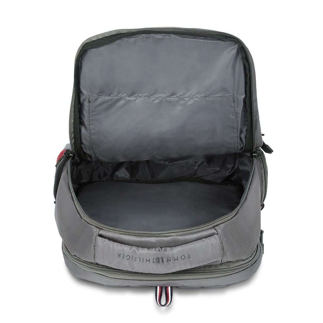 Tommy Hilfiger Alps Unisex Water-Resistant Laptop Backpack Gray