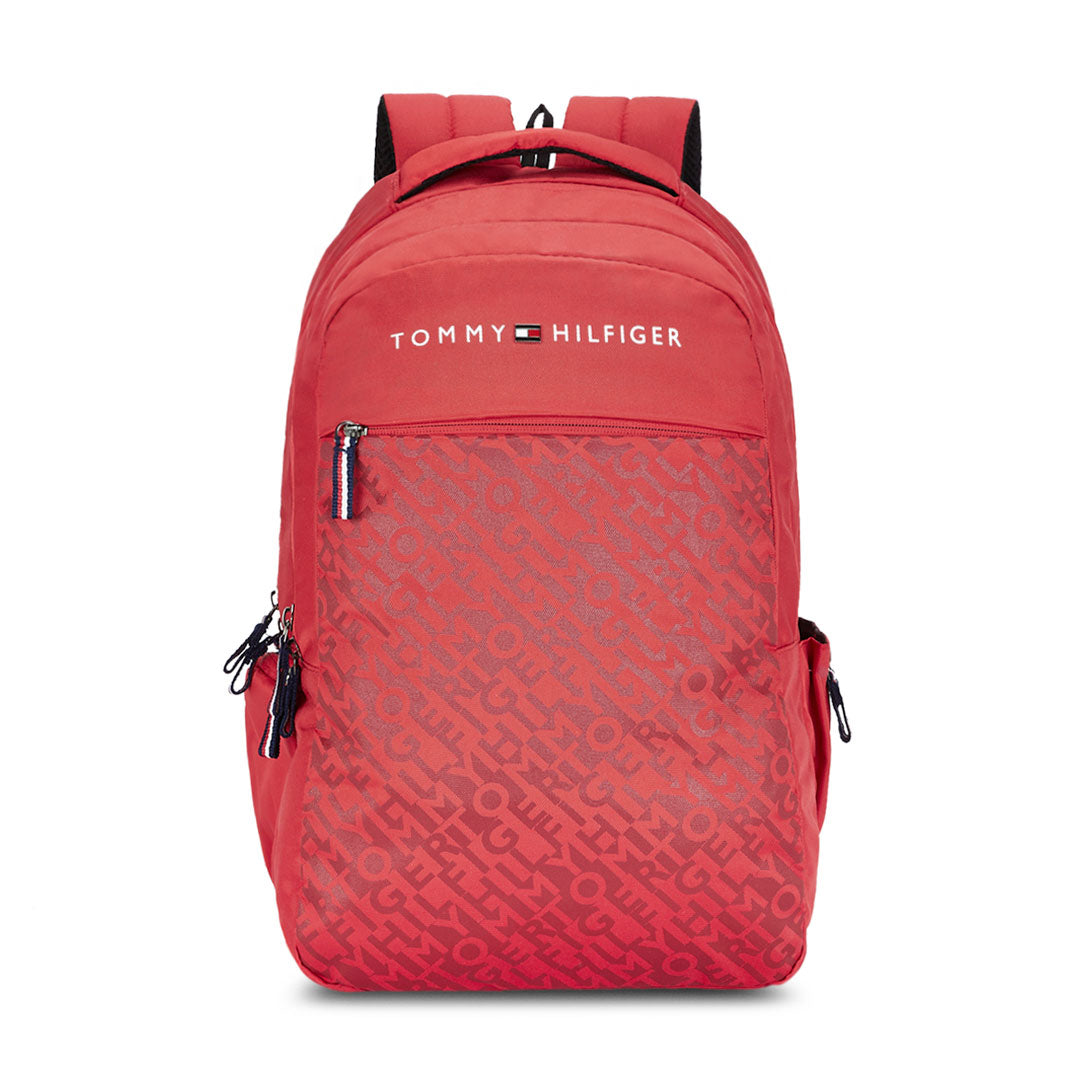 Tommy Hilfiger Abby Unisex Polyester 26Ltr Laptop Backpack Pacific Red