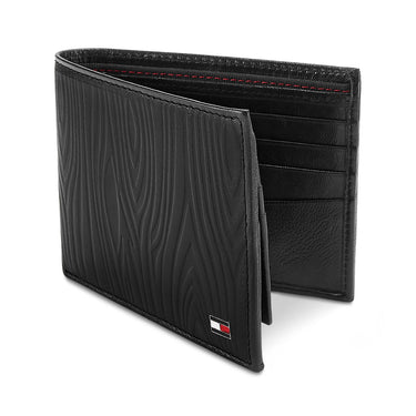 Tommy Hilfiger Roland Mens Leather Passcase Wallet Black