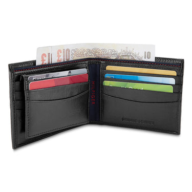 Tommy Hilfiger Roland Mens Leather Passcase Wallet Black