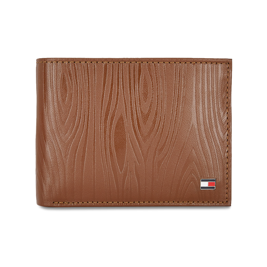 Tommy Hilfiger Roland Mens Leather Passcase Wallet Tan