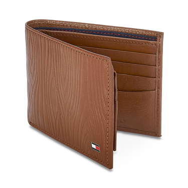 Tommy Hilfiger Roland Mens Leather Passcase Wallet Tan