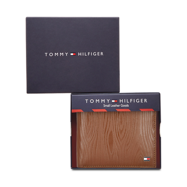 Tommy Hilfiger Roland Mens Leather Passcase Wallet Tan