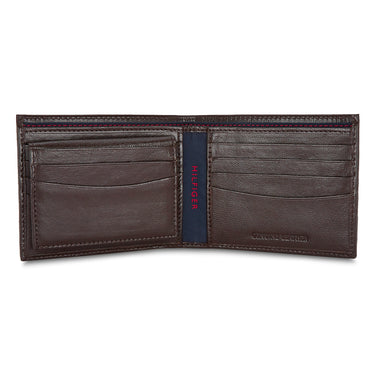 Tommy Hilfiger Roland Mens Leather Passcase Wallet Brown