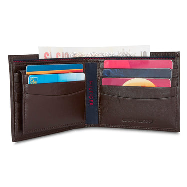 Tommy Hilfiger Roland Mens Leather Passcase Wallet Brown