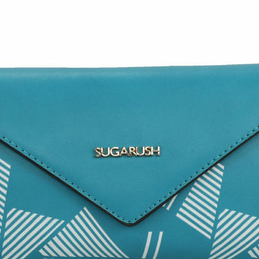 Sugarush Hawaii Clutch Handbag Turquoise (21.5X3X13)Cm