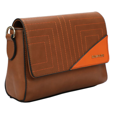 Sugarush Cyprus Womenbs Vegan Leather Sling Bag Brown