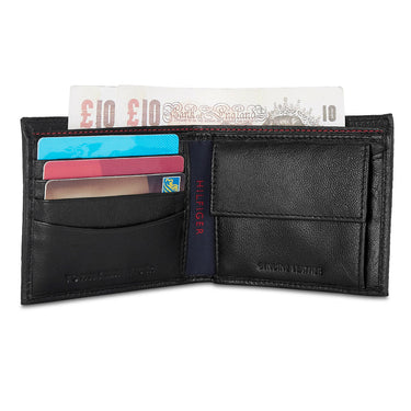 Tommy Hilfiger Felix Mens Leather Global Coin Wallet Black