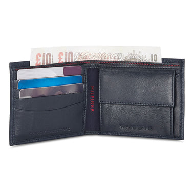 Tommy Hilfiger Felix Mens Leather Global Coin Wallet navy