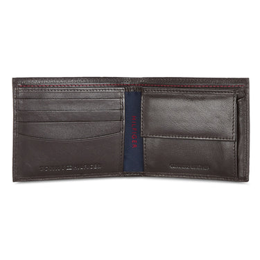 Tommy Hilfiger Felix Mens Leather Global Coin Wallet brown