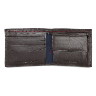 Tommy Hilfiger Felix Mens Leather Global Coin Wallet brown