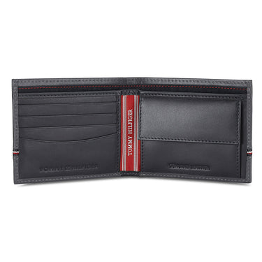 Tommy Hilfiger Darian Mens Leather Global Coin Wallet Grey