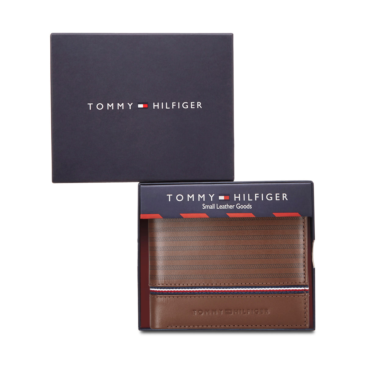 Tommy Hilfiger Darian Mens Leather Global Coin Wallet Tan