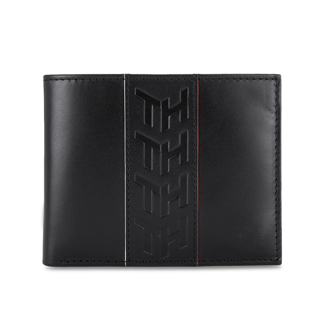 Tommy Hilfiger Leonard Mens Leather Passcase Wallet Black