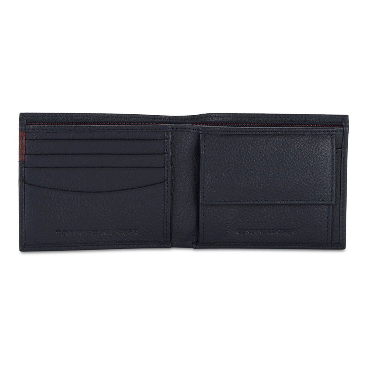 Tommy Hilfiger Emery Mens Leather Global Coin Wallet Navy & Wine