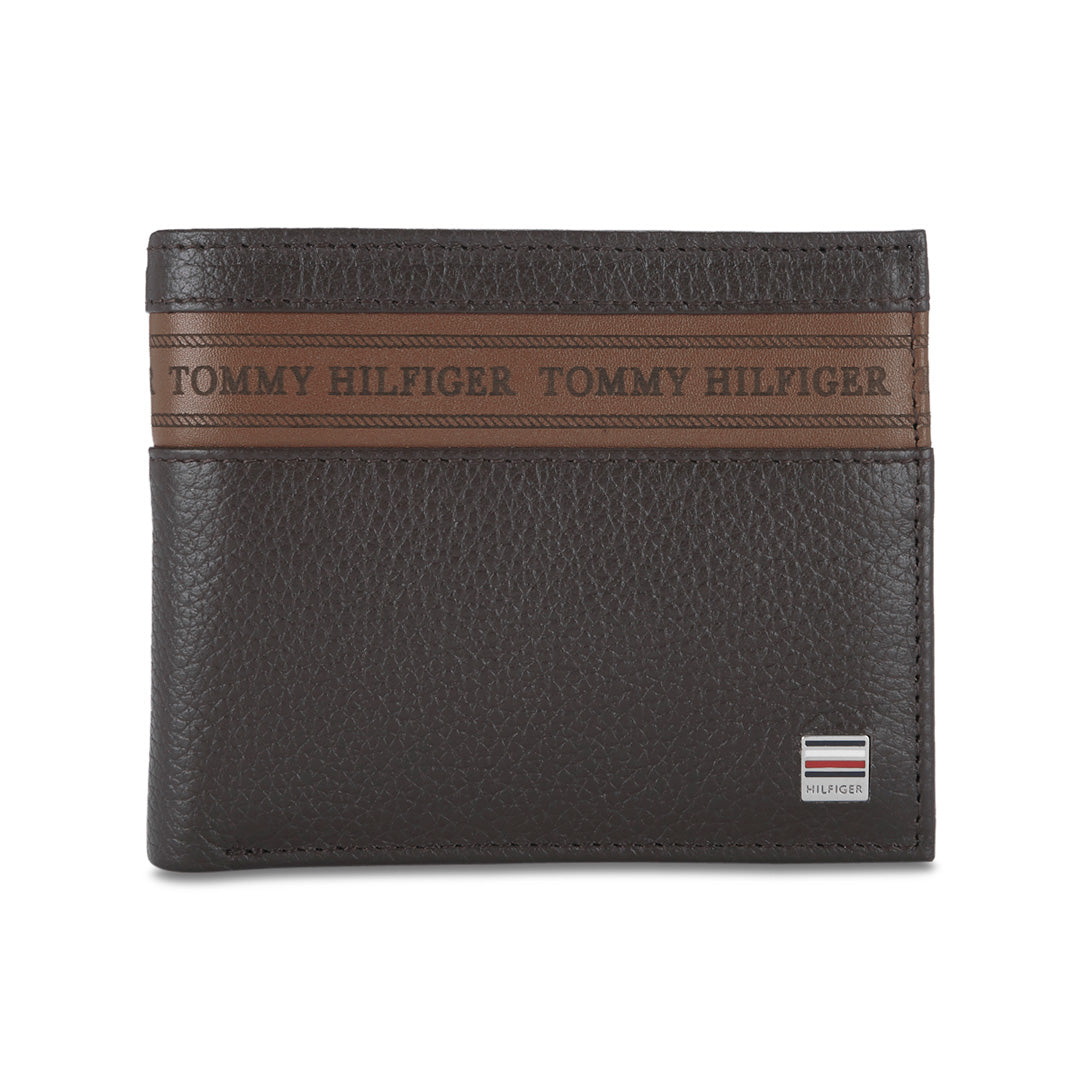 Tommy Hilfiger Emery Mens Leather Global Coin Wallet Brown