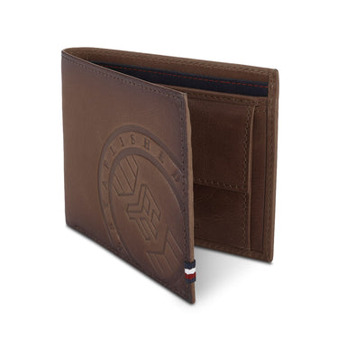 Tommy Hilfiger Crosby Mens Leather Global Coin Wallet Tan