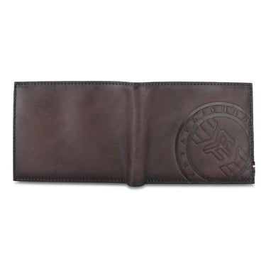 Tommy Hilfiger Crosby Mens Leather Global Coin Wallet Brown