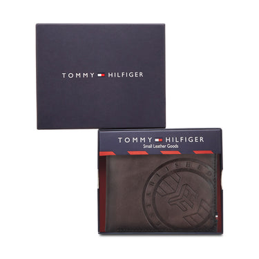 Tommy Hilfiger Crosby Mens Leather Global Coin Wallet Brown