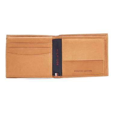 Tommy Hilfiger Grayton Mens Leather Coin Wallet Tan