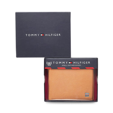 Tommy Hilfiger Grayton Mens Leather Coin Wallet Tan