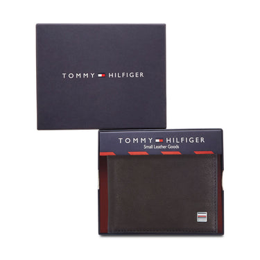 Tommy Hilfiger Grayton Mens Leather Coin Wallet Brown