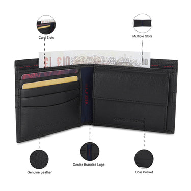 Tommy Hilfiger Hexton Global Coin Wallet Black (11.5X2X9.5) Cm