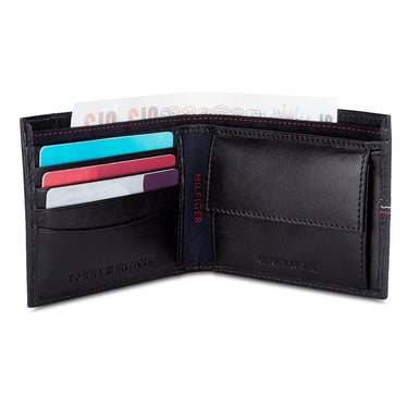 Tommy Hilfiger Enoch Mens Leather Global Coin Wallet Navy