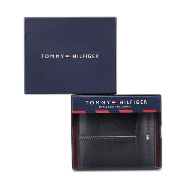 Tommy Hilfiger Enoch Mens Leather Global Coin Wallet Navy