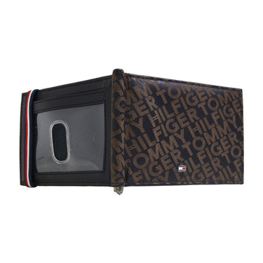 Tommy Hilfiger Maxx Moneyclip Menbs Printed Leather Wallet Black